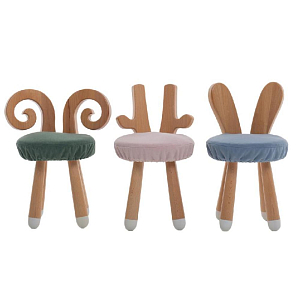 Стульчик LOONA soft furniture "Жирафик", розовый, с белыми пяточками